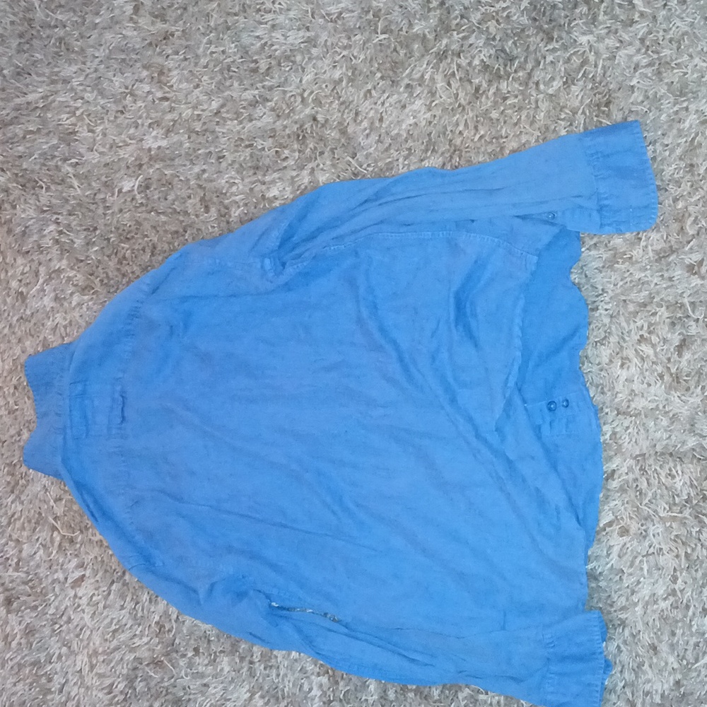 Blue Button-Up Shirt - Picture 5 of 6